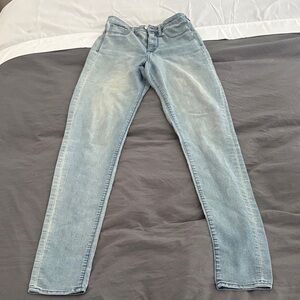 H&M Light Wash Super Skinny High Waist Jeans sz 25
